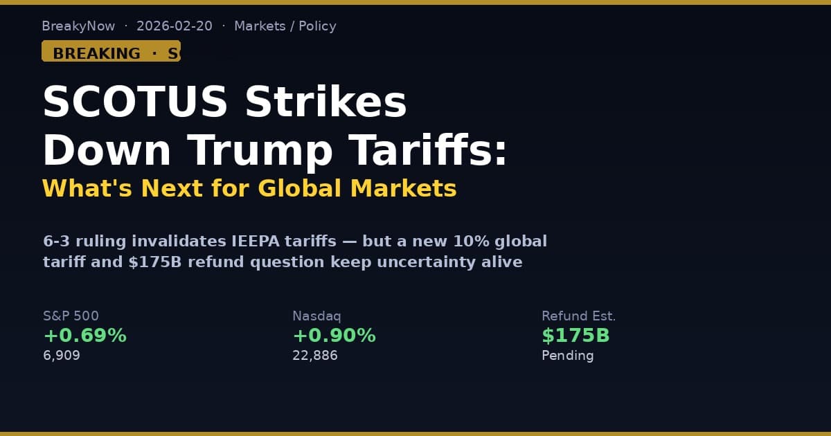 After SCOTUS Strikes Down Trump's Tariffs: What Comes Next for Global Markets