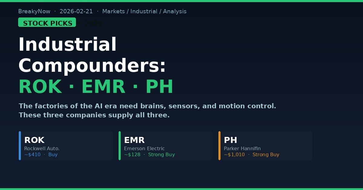 2026's Industrial Compounders: ROK, EMR, and PH Are Quietly Building the Factory of the Future