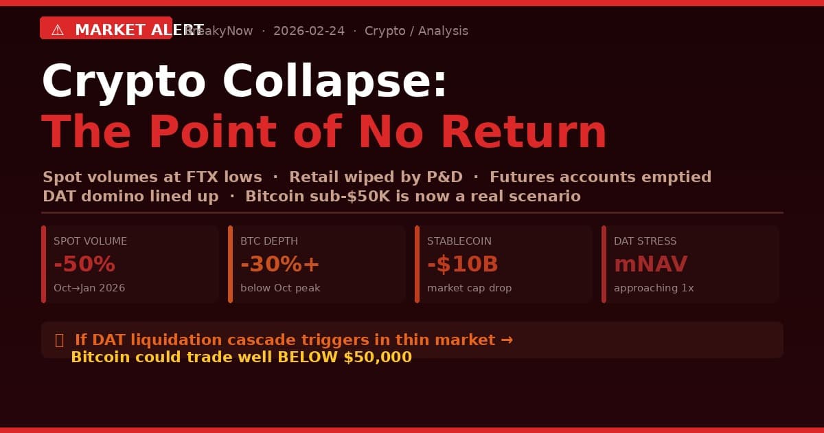 Crypto's Unprecedented Collapse Is Already Underway — And Most Investors Haven't Noticed Yet